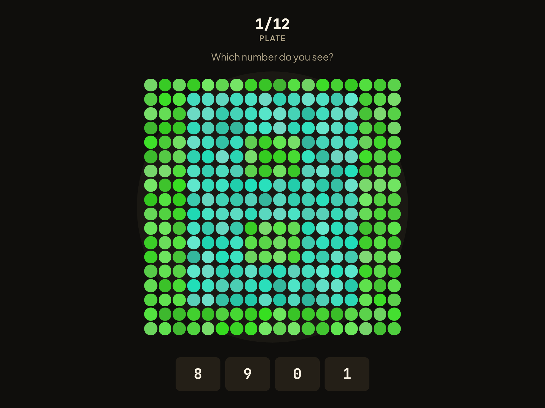 Color Vision Test in play