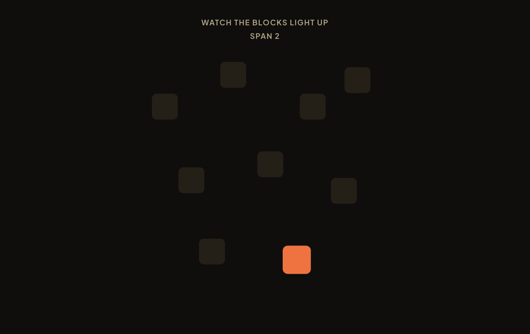 Corsi Blocks in play