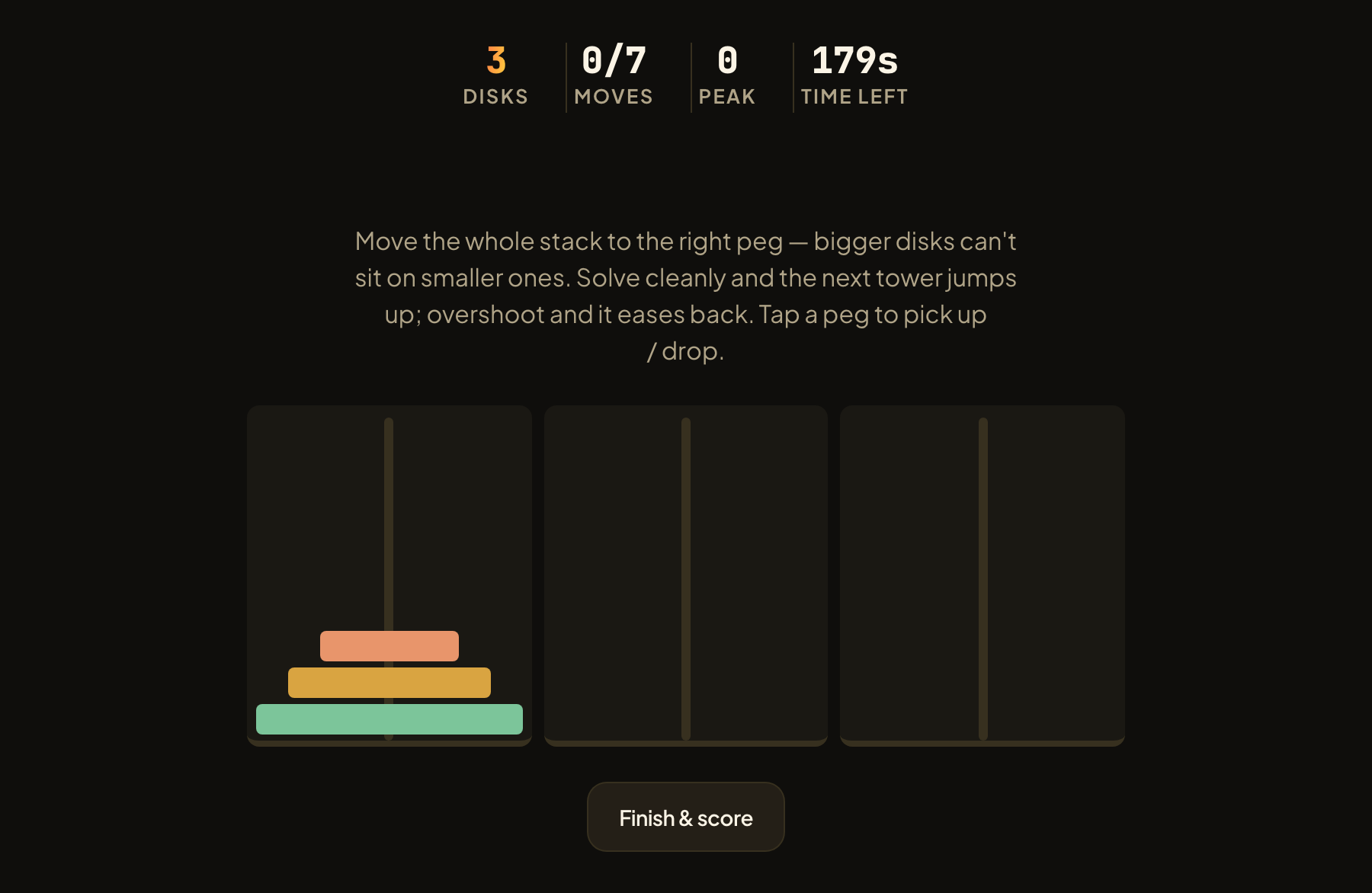 Tower of Hanoi in play
