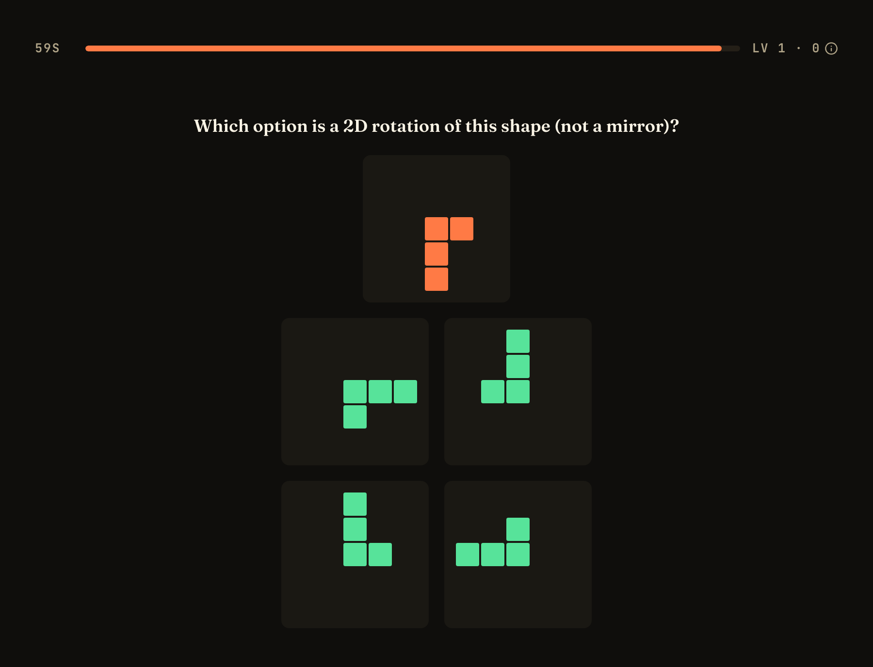 Mental Rotation (2D) in play