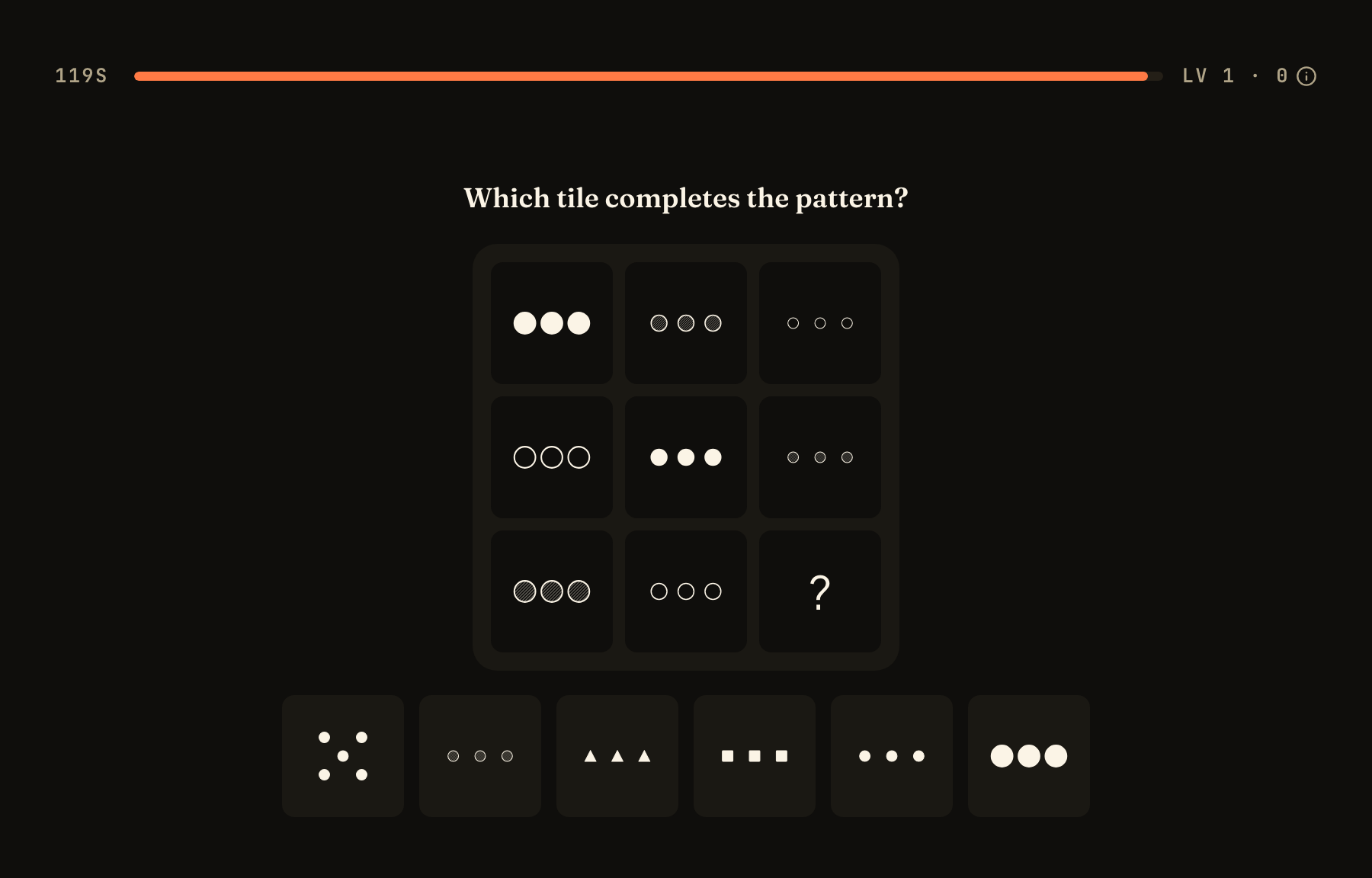 Raven's Matrices in play
