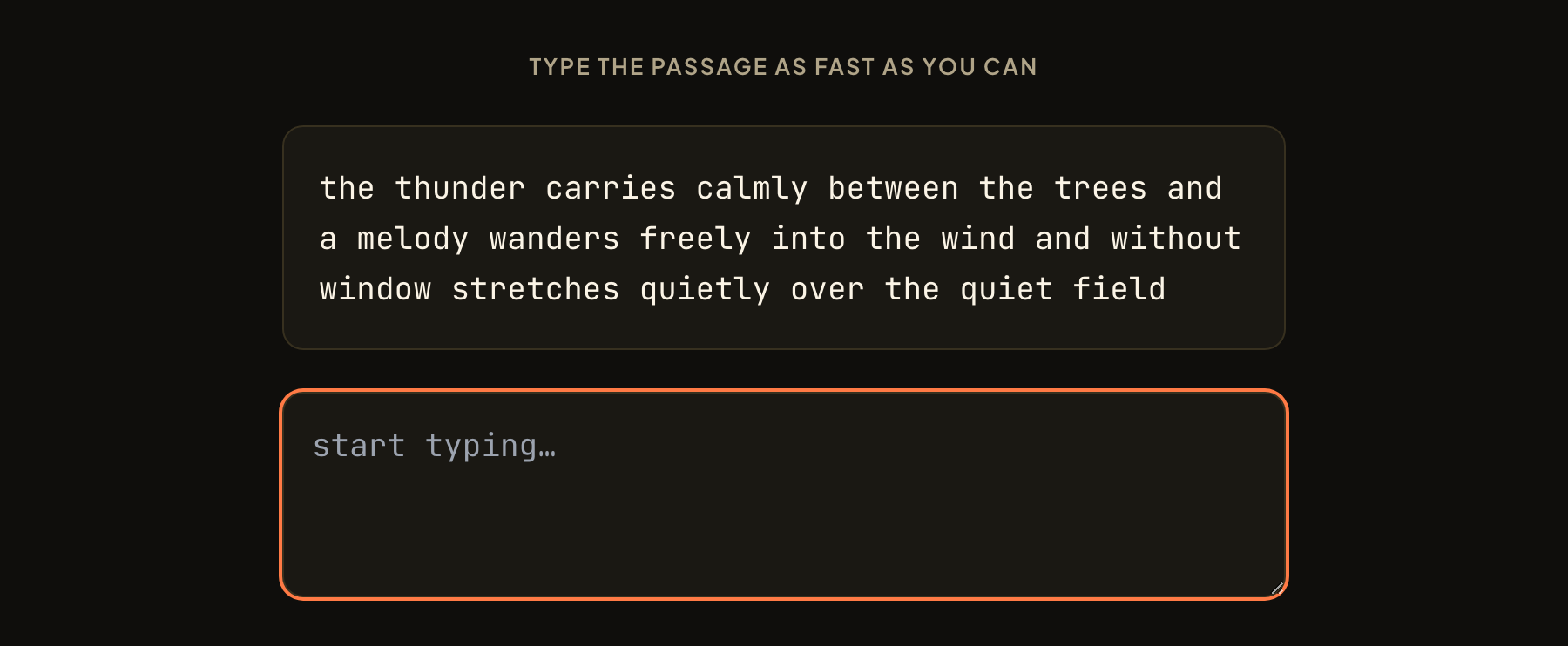 Typing Speed in play